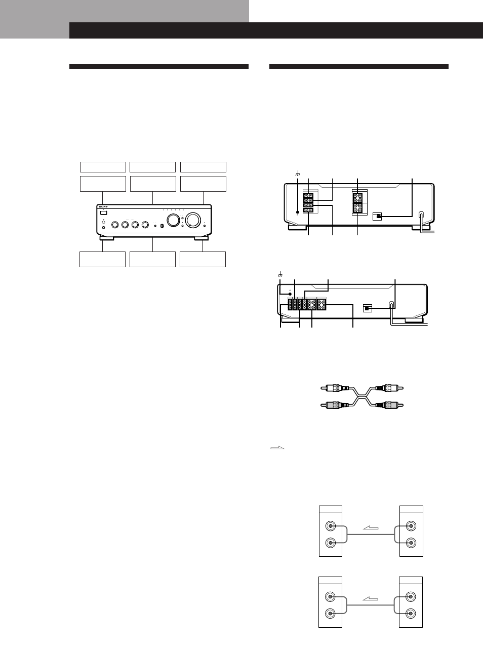 Voorbereidingen, Aansluit-overzicht, Aansluiten van geluidsapparatuur | Voorbereidingen 4, Overzicht, Alvorens met aansluiten te beginnen, Aansluitingen | Sony TA-FE210 User Manual | Page 16 / 48