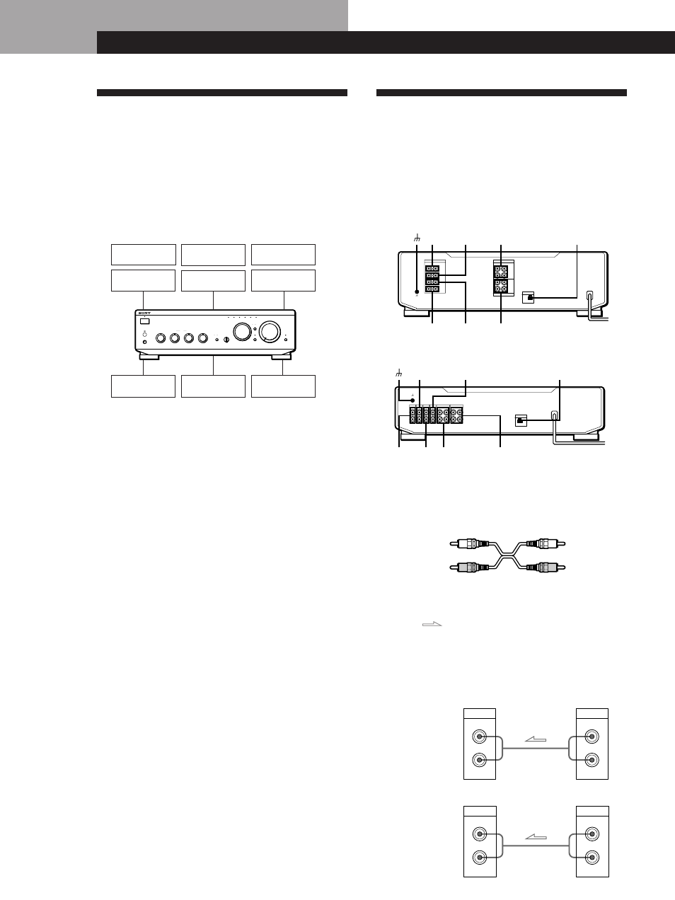 Preparativi, Descrizione dei collegamenti, Collegamento di componenti audio | Preparativi 4, Descrizione, Prima di cominciare, Collegamenti | Sony TA-FE210 User Manual | Page 40 / 48