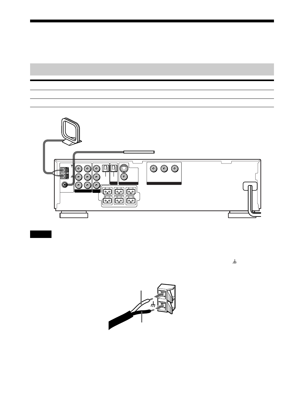 Paso 2: conexiones de las antenas, Terminales para conectar las antenas, Notas | Antena cerrada de am antena de cable de fm | Sony DAV-C700 User Manual | Page 104 / 496