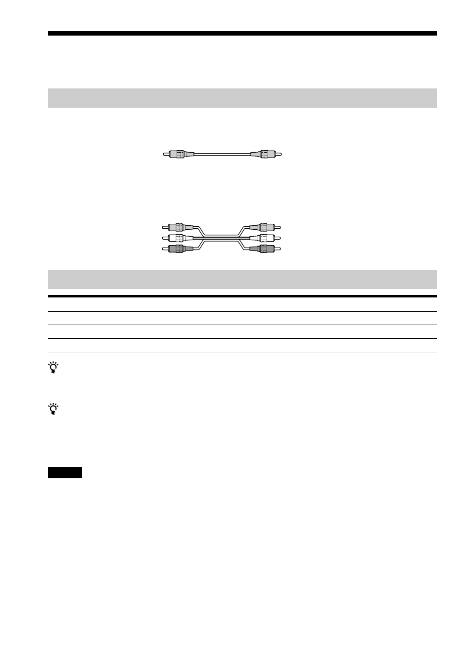 Paso 3: conexiones de tv y de componentes de vídeo, Cables necesarios, Tomas para conectar componentes de vídeo | Sony DAV-C700 User Manual | Page 106 / 496