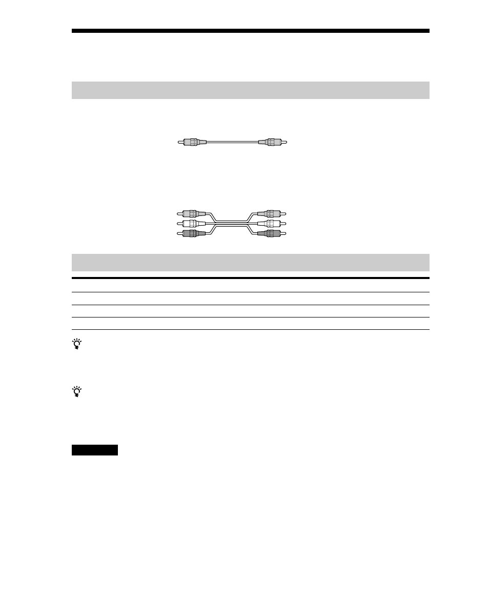 Erforderliche kabel, Buchsen für videokomponenten | Sony DAV-C700 User Manual | Page 22 / 496