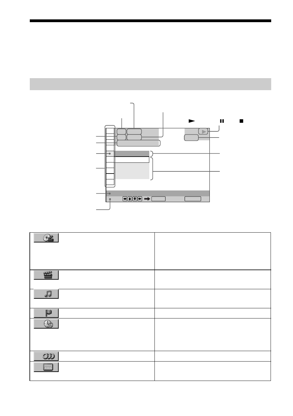 Guide till kontrollmenyn, Magic pad), Kontrollmeny | Sony DAV-C700 User Manual | Page 262 / 496