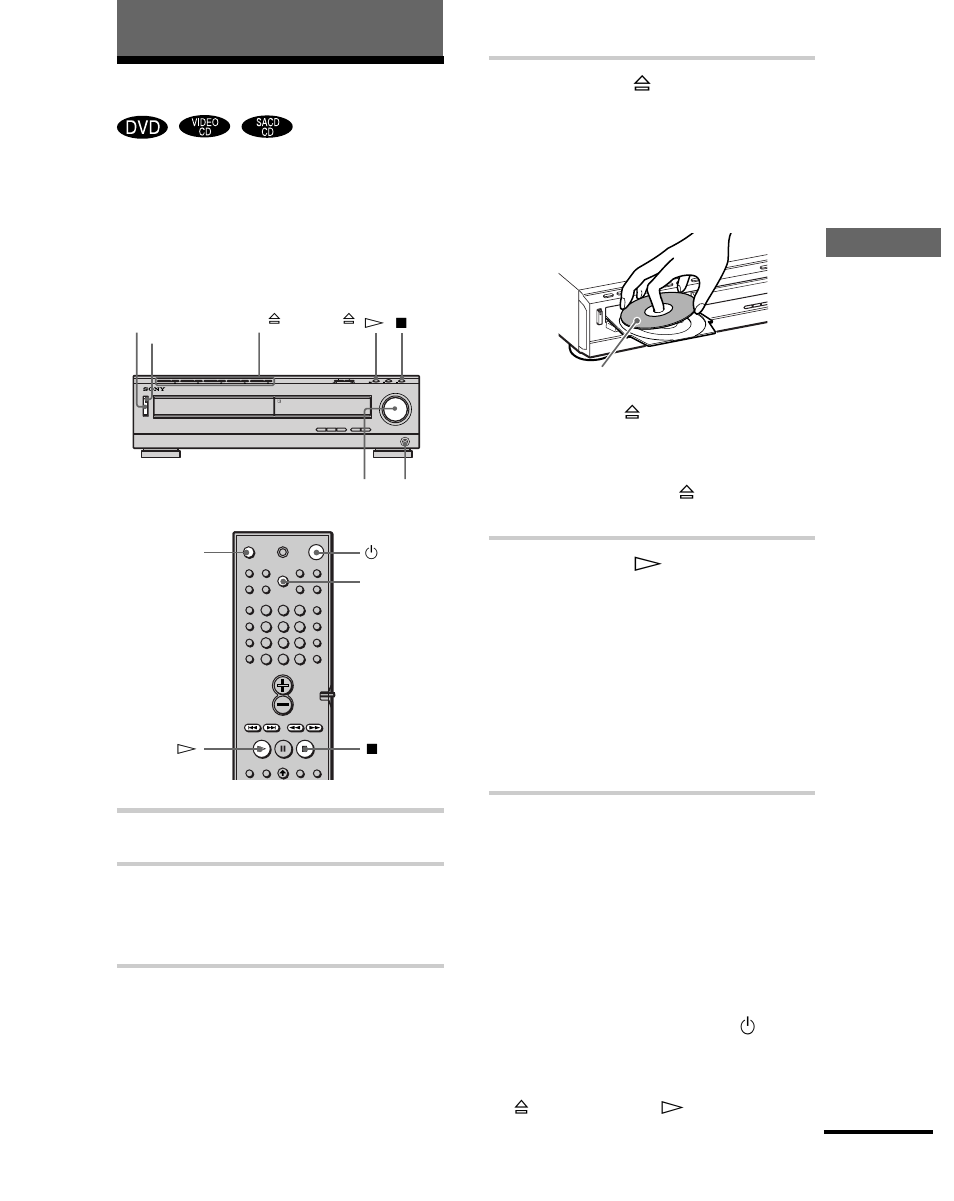 Wiedergeben von cds/dvds | Sony DAV-C700 User Manual | Page 31 / 496