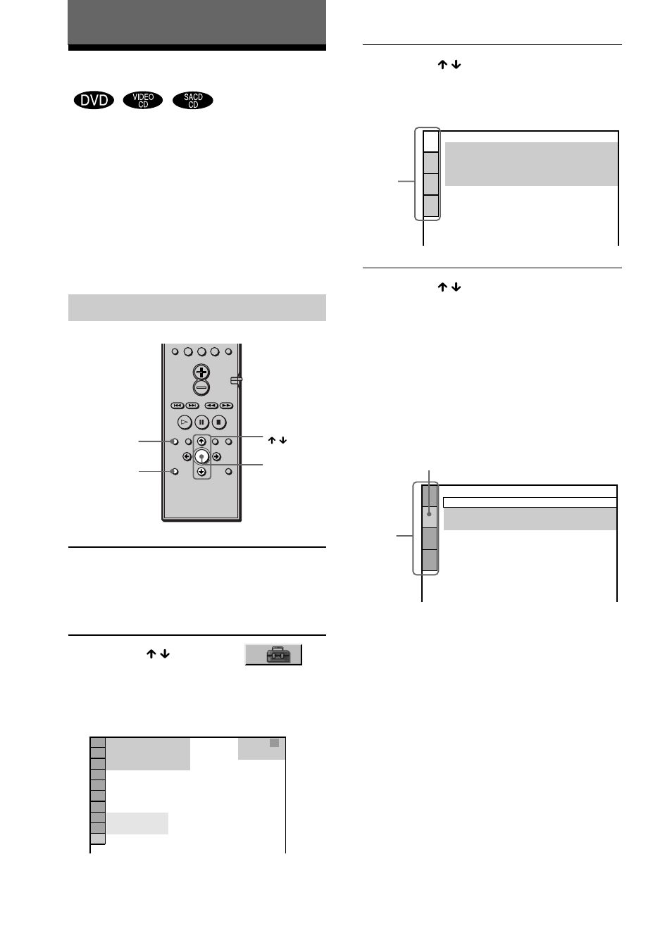 Använda setup-displayen, Använda inställningsdisplayen | Sony DAV-C700 User Manual | Page 312 / 496