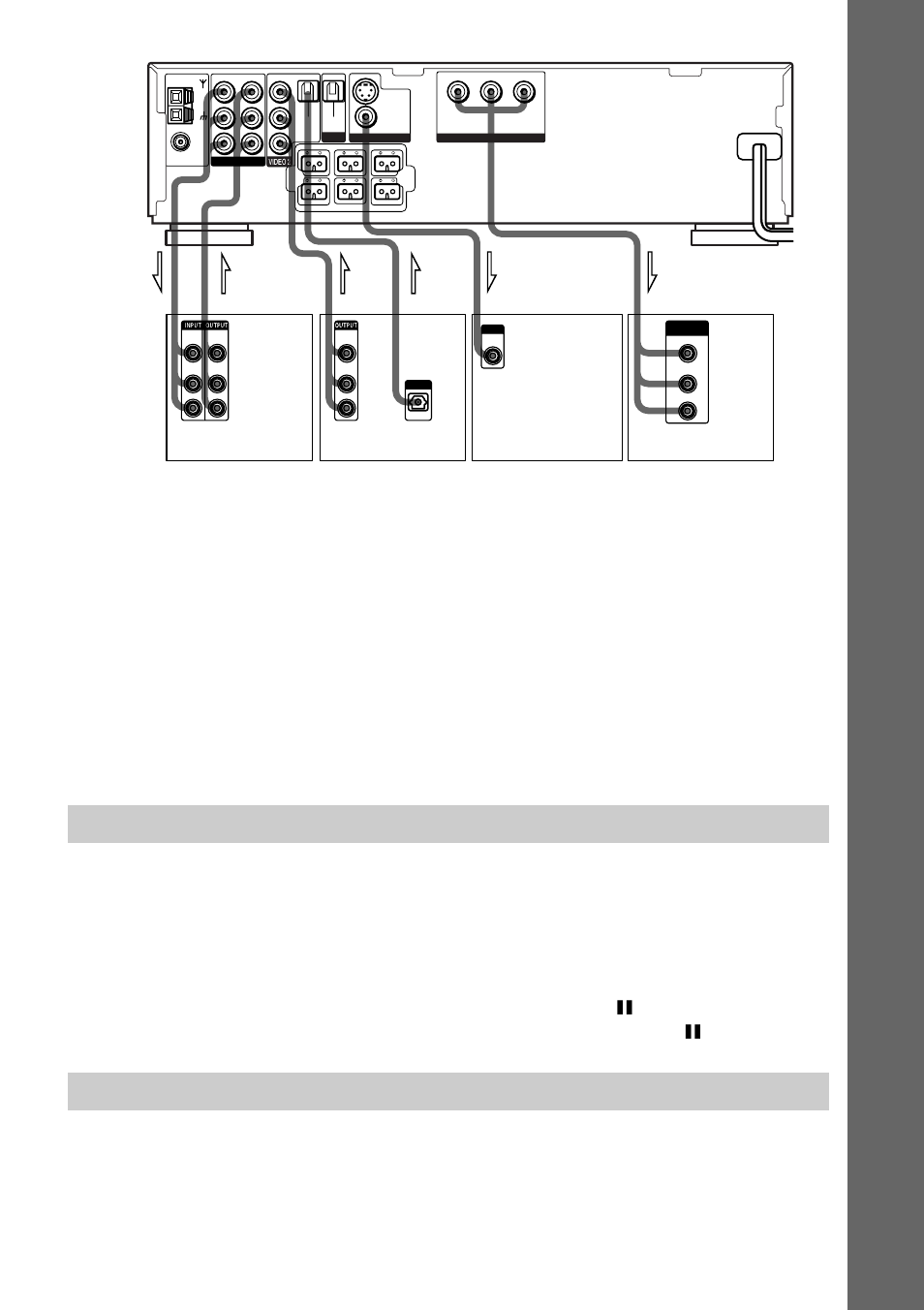 Operazioni preliminari, It in in out out out in | Sony DAV-C700 User Manual | Page 353 / 496