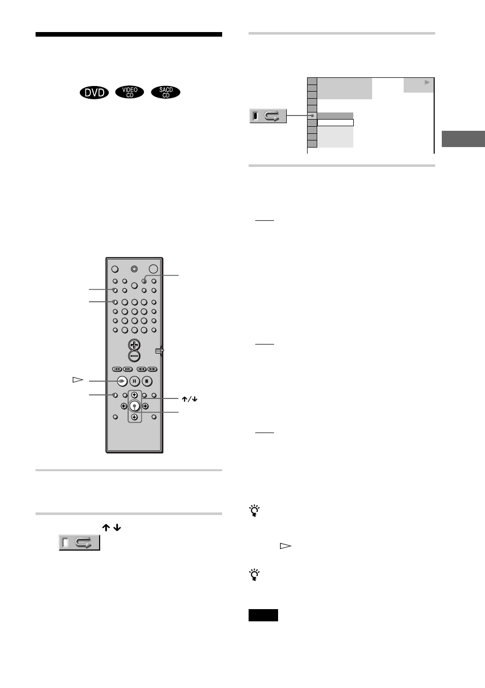 Ripetizione della riproduzione, Riproduzione di dischi, Riproduzione ripetuta) | Premere dvd display | Sony DAV-C700 User Manual | Page 369 / 496