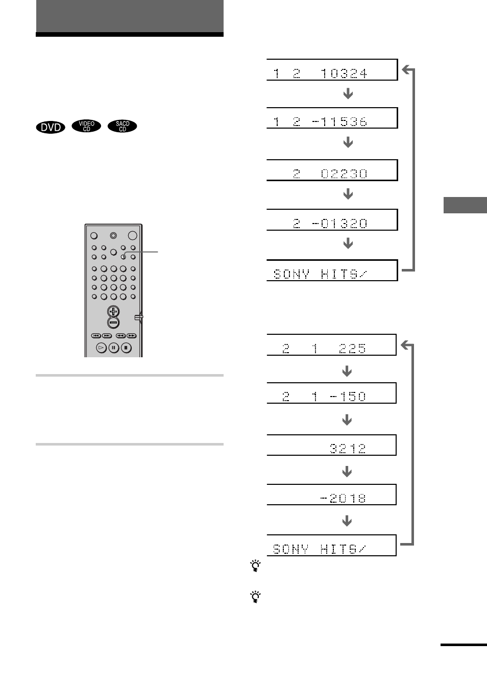 Visualizzazione delle informazioni sul disco, Premere time, Continua | Time | Sony DAV-C700 User Manual | Page 373 / 496