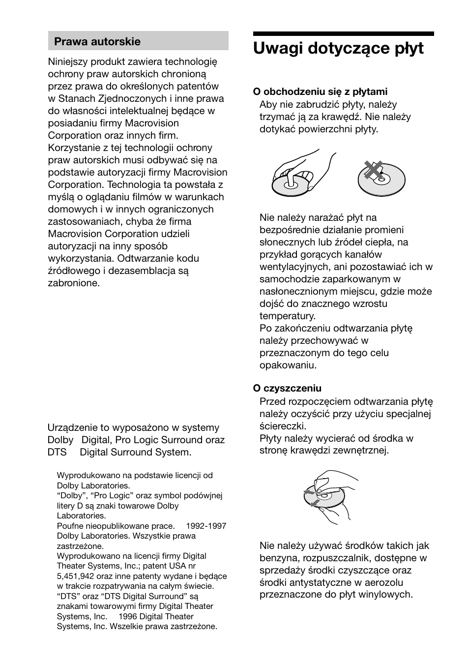 Uwagi dotyczące płyt | Sony DAV-C700 User Manual | Page 420 / 496