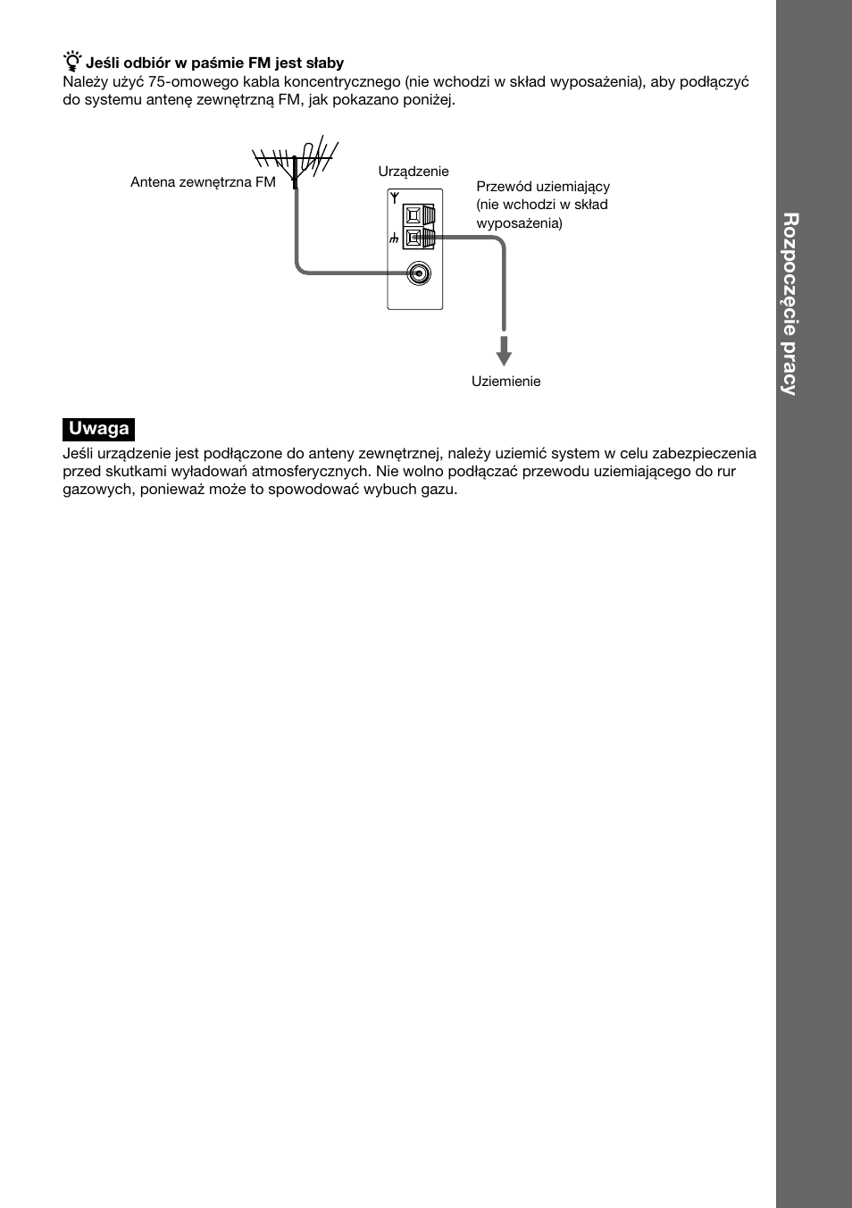 Rozpoczęcie pracy, Uwaga | Sony DAV-C700 User Manual | Page 433 / 496