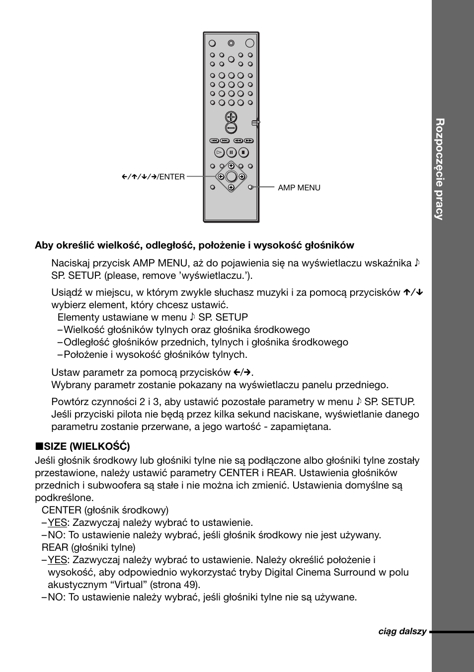 Rozpoczęcie pracy | Sony DAV-C700 User Manual | Page 437 / 496