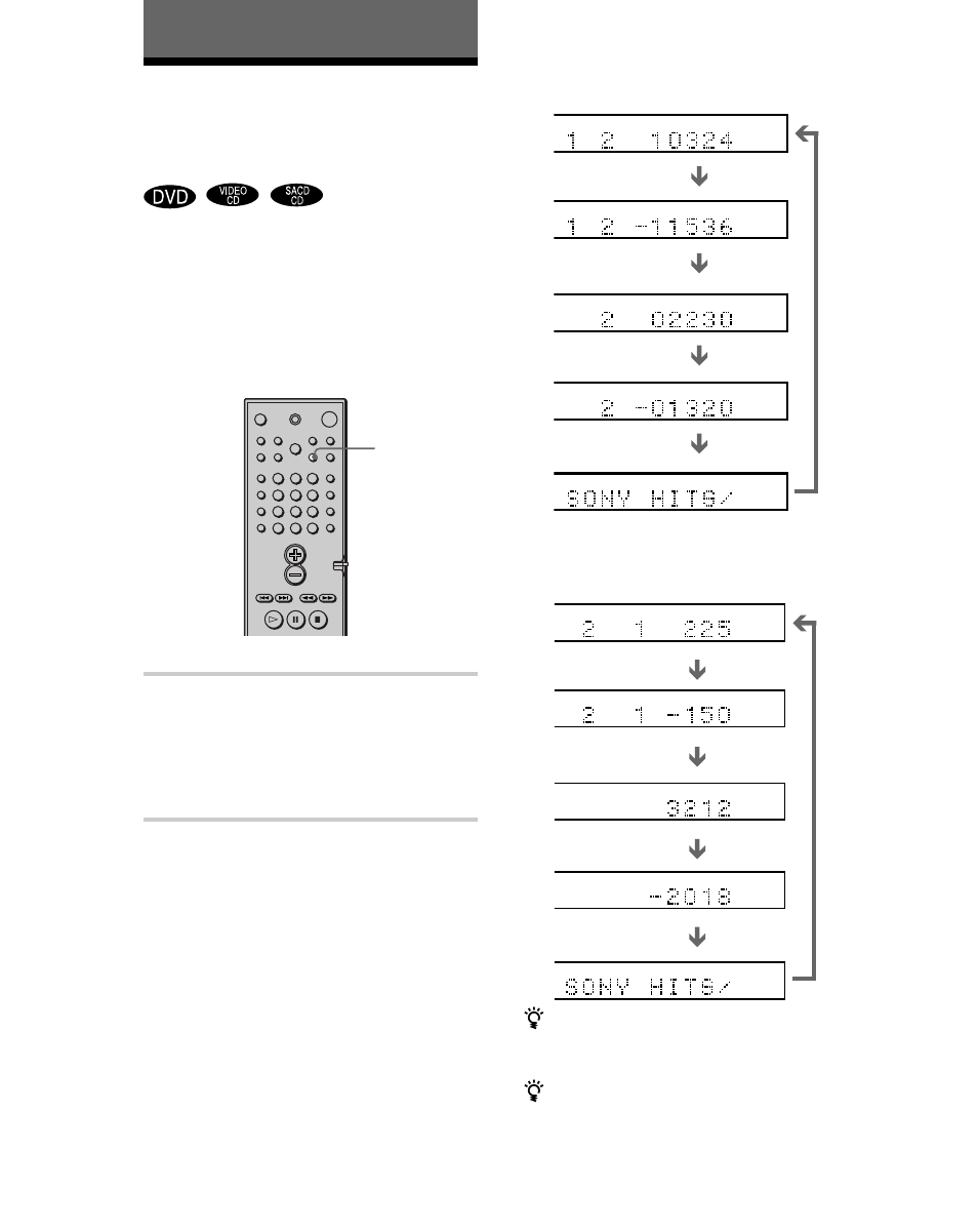 Drücken sie time, Time | Sony DAV-C700 User Manual | Page 44 / 496