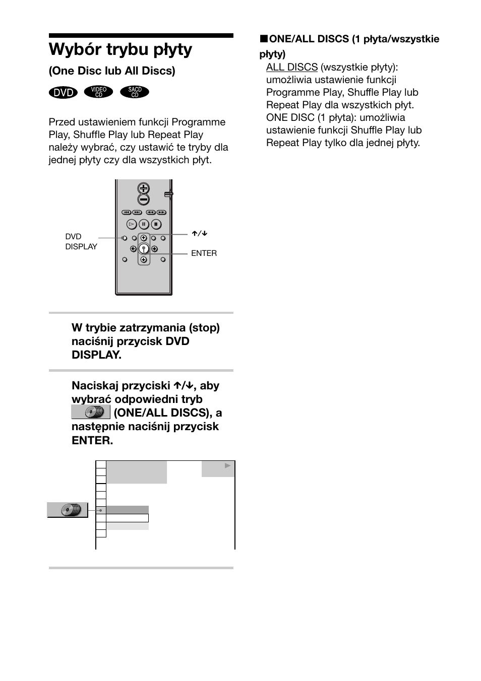 Wybór trybu płyty | Sony DAV-C700 User Manual | Page 448 / 496