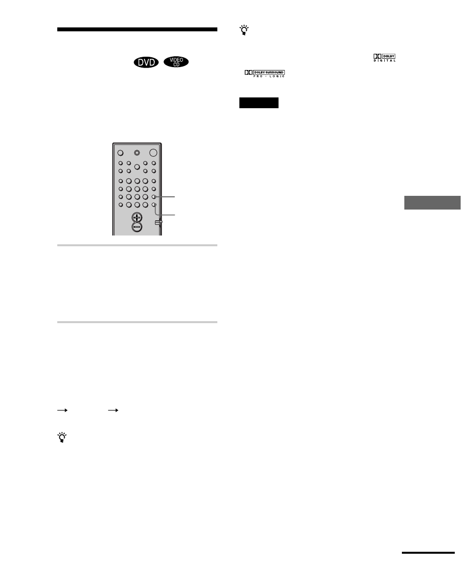 Auswählen eines klangfeldes, Klangeinstellungen | Sony DAV-C700 User Manual | Page 49 / 496