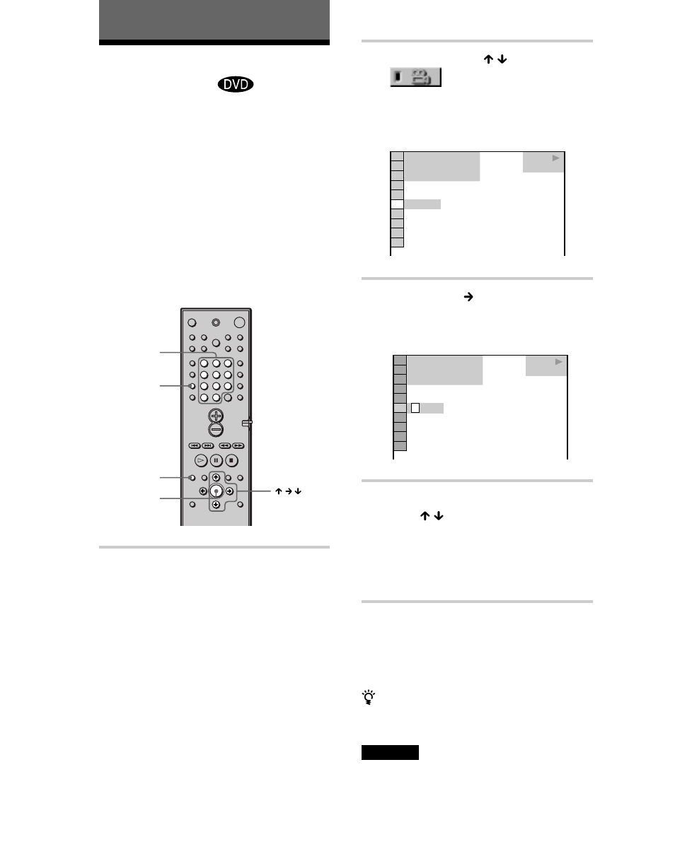 Wechseln des blickwinkels, Drücken sie während der wiedergabe dvd display, Wählen sie mit x / x die option (blickwinkel) | Drücken sie c oder enter | Sony DAV-C700 User Manual | Page 52 / 496