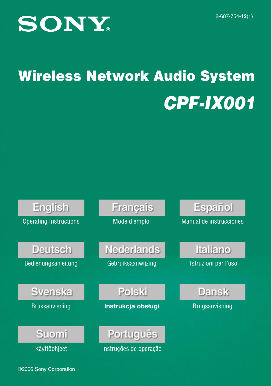 Sony CPF-IX001 User Manual | 379 pages