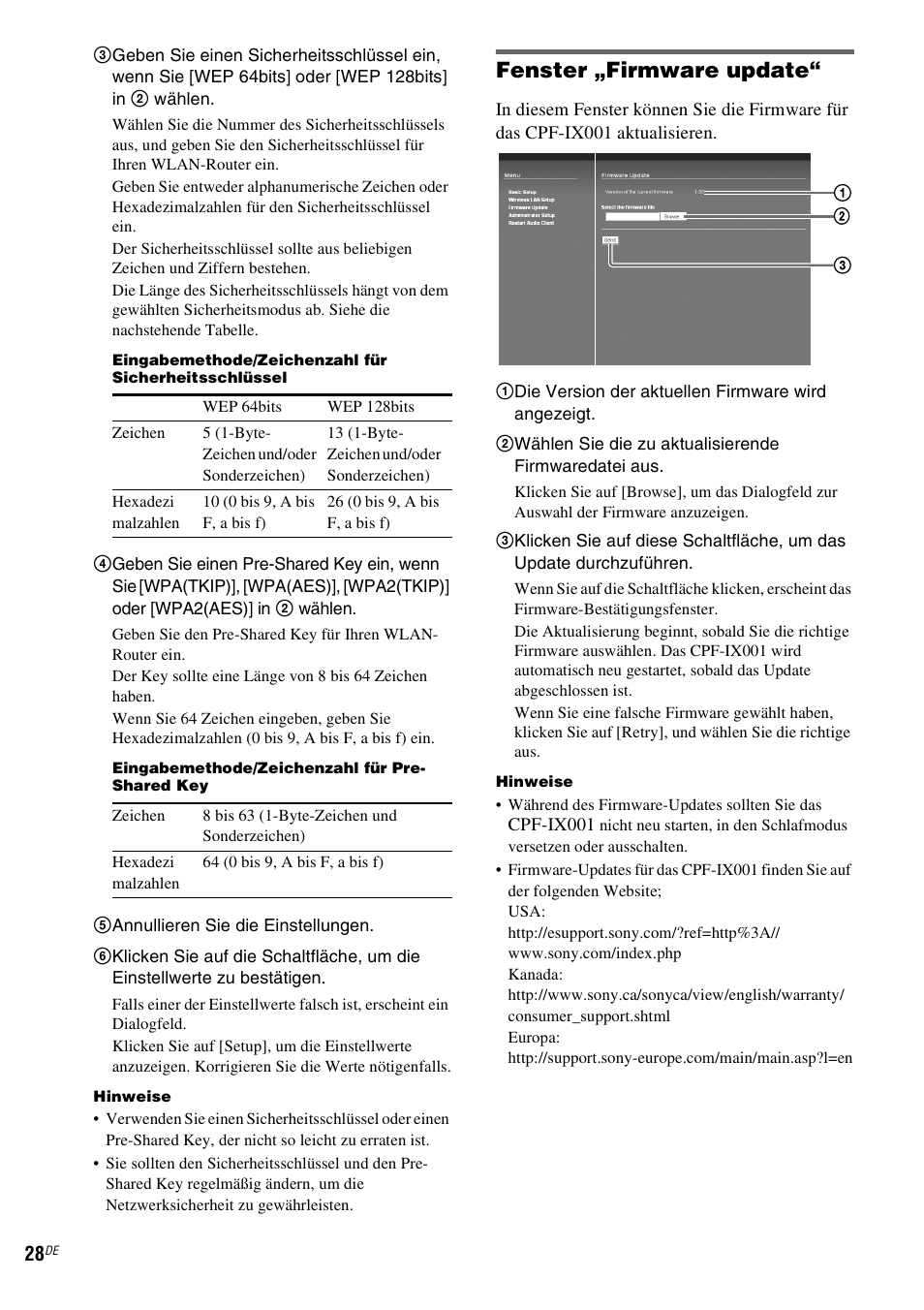 Fenster „firmware update | Sony CPF-IX001 User Manual | Page 134 / 379