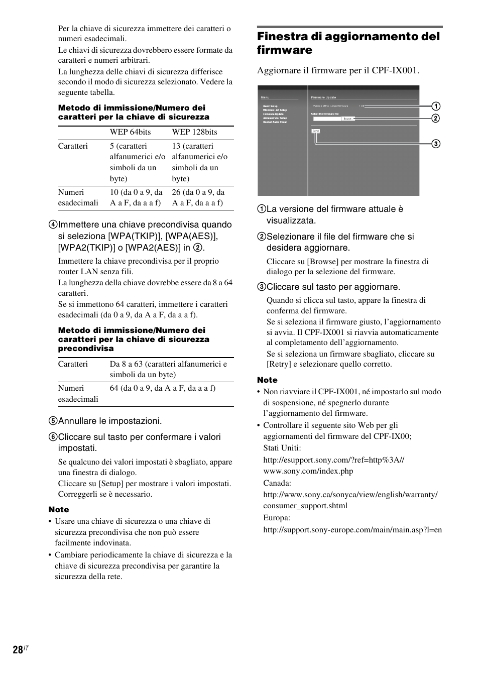 Finestra di aggiornamento del firmware | Sony CPF-IX001 User Manual | Page 202 / 379