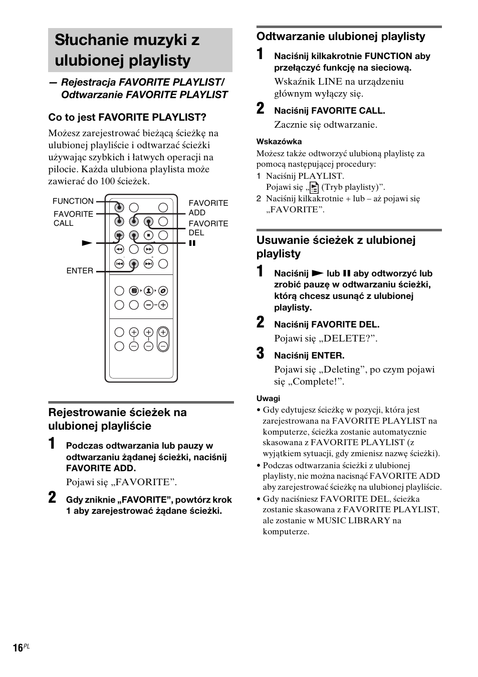 Słuchanie muzyki z ulubionej playlisty, Słuchanie muzyki z | Sony CPF-IX001 User Manual | Page 258 / 379