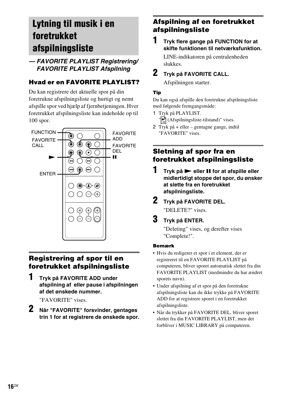 Lytning til musik i en foretrukket | Sony CPF-IX001 User Manual | Page 292 / 379