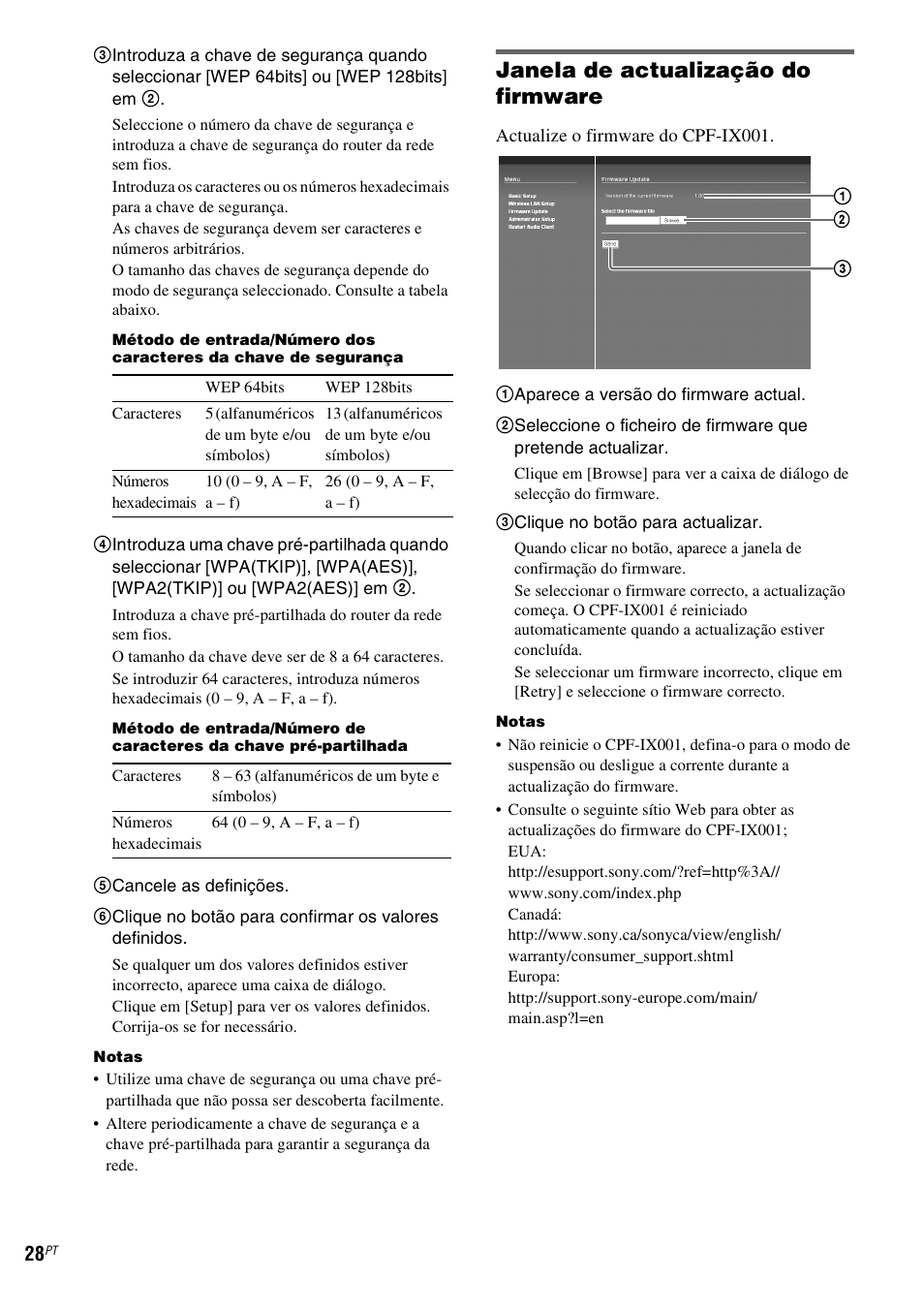 Janela de actualização do firmware | Sony CPF-IX001 User Manual | Page 372 / 379