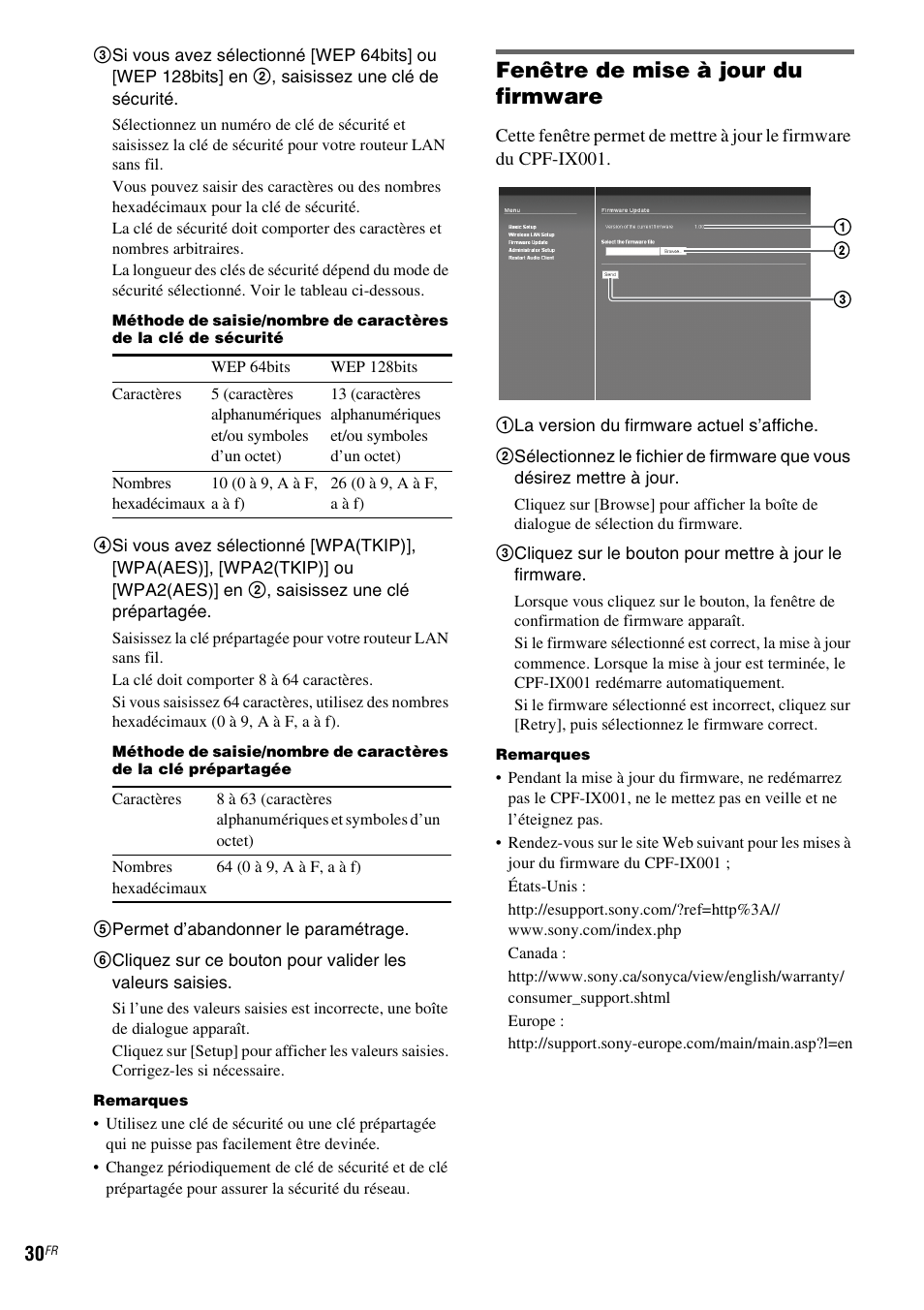 Fenêtre de mise à jour du firmware | Sony CPF-IX001 User Manual | Page 66 / 379