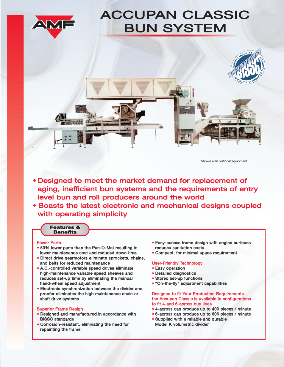 AMF Accupan Classic Bun System User Manual | 4 pages