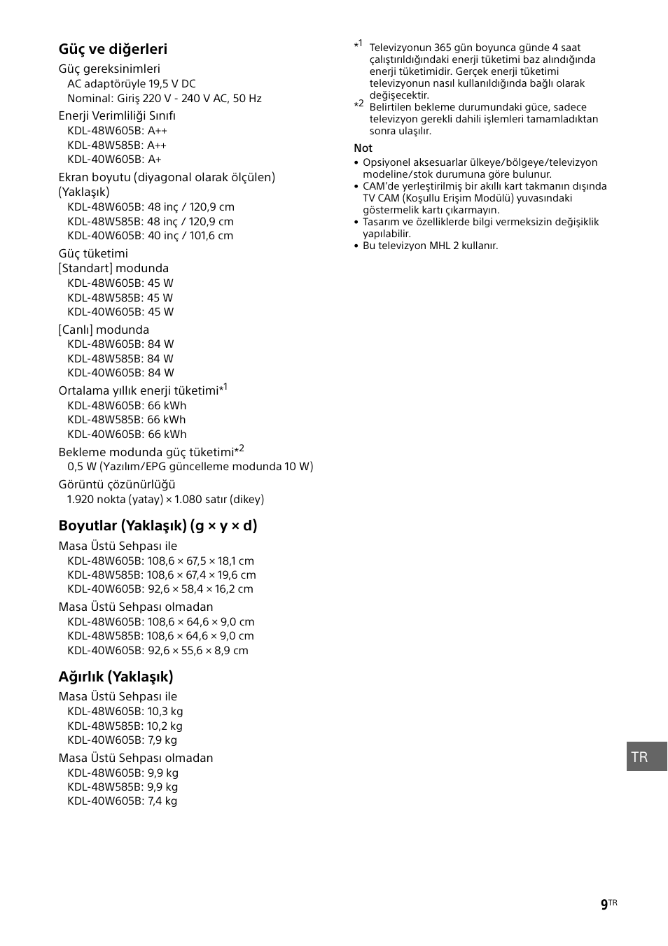 Sony KDL-48W585B User Manual | Page 169 / 192