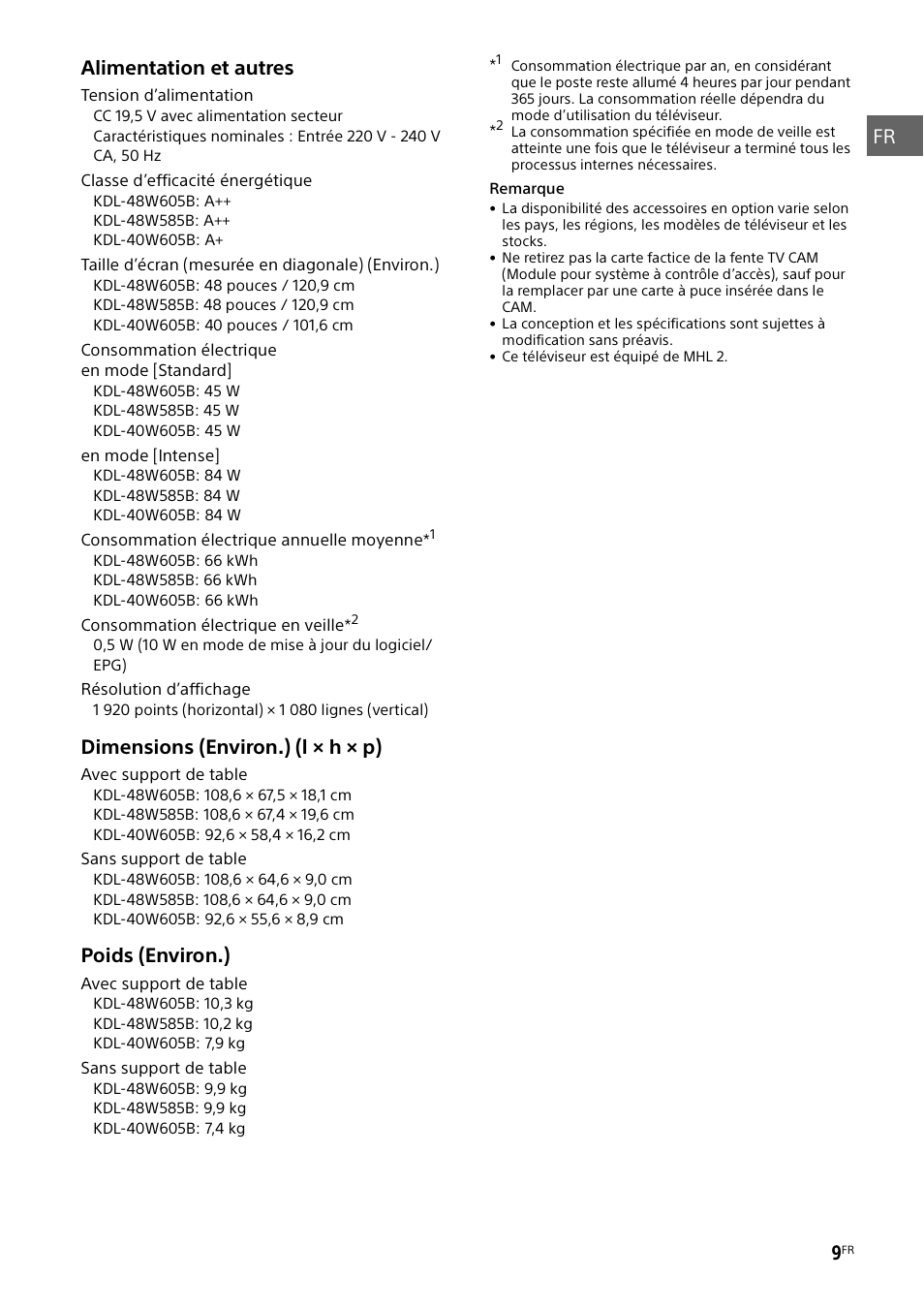 Sony KDL-48W585B User Manual | Page 17 / 192