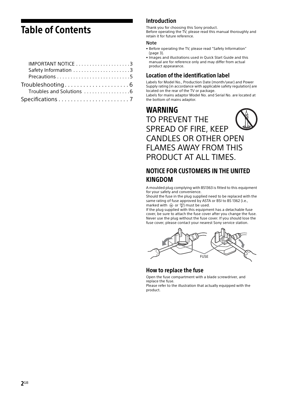 Sony KDL-48W585B User Manual | Page 2 / 192