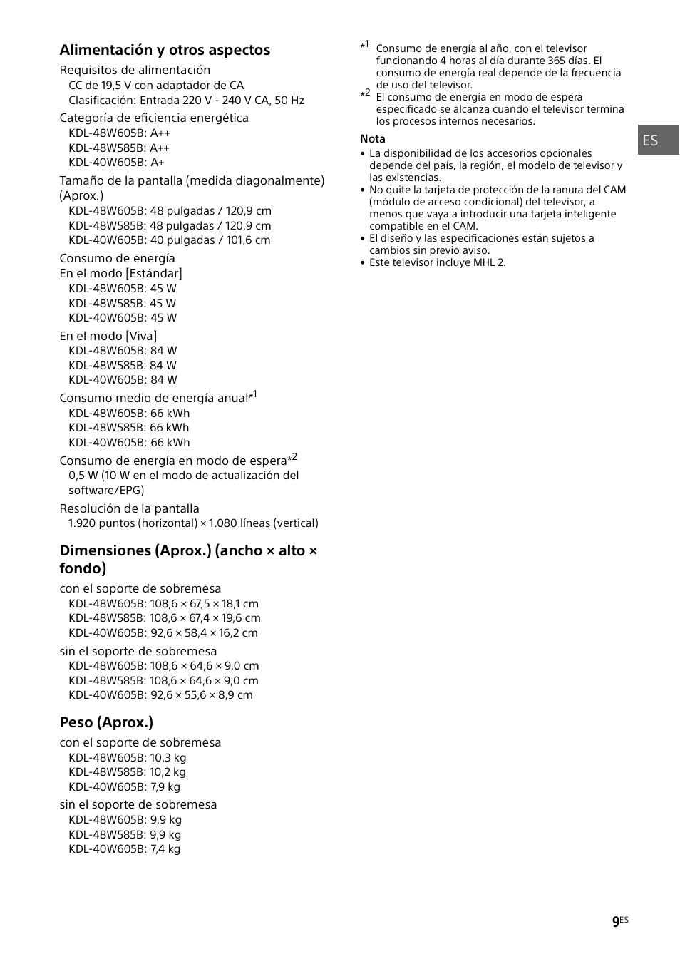 Sony KDL-48W585B User Manual | Page 27 / 192