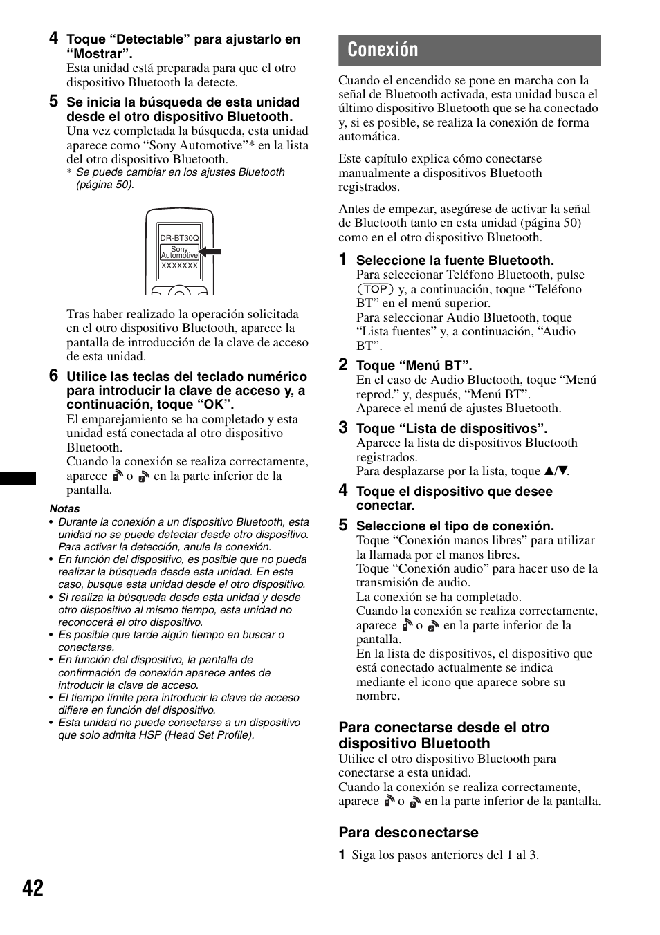 Conexión | Sony XNV-660BT User Manual | Page 118 / 248