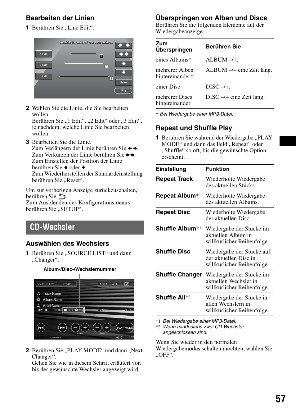 Cd-wechsler | Sony XAV-W1 User Manual | Page 121 / 344