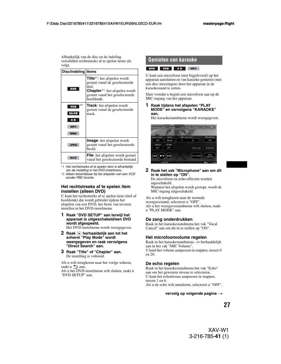 Genieten van karaoke | Sony XAV-W1 User Manual | Page 301 / 344