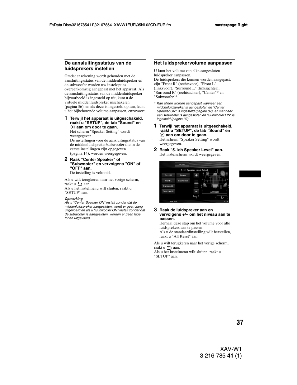 Het luidsprekervolume aanpassen | Sony XAV-W1 User Manual | Page 311 / 344