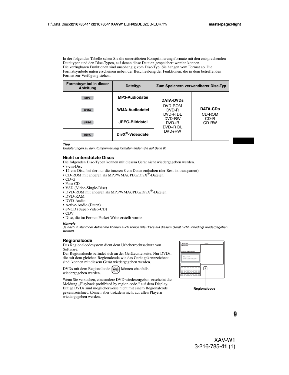 Sony XAV-W1 User Manual | Page 73 / 344