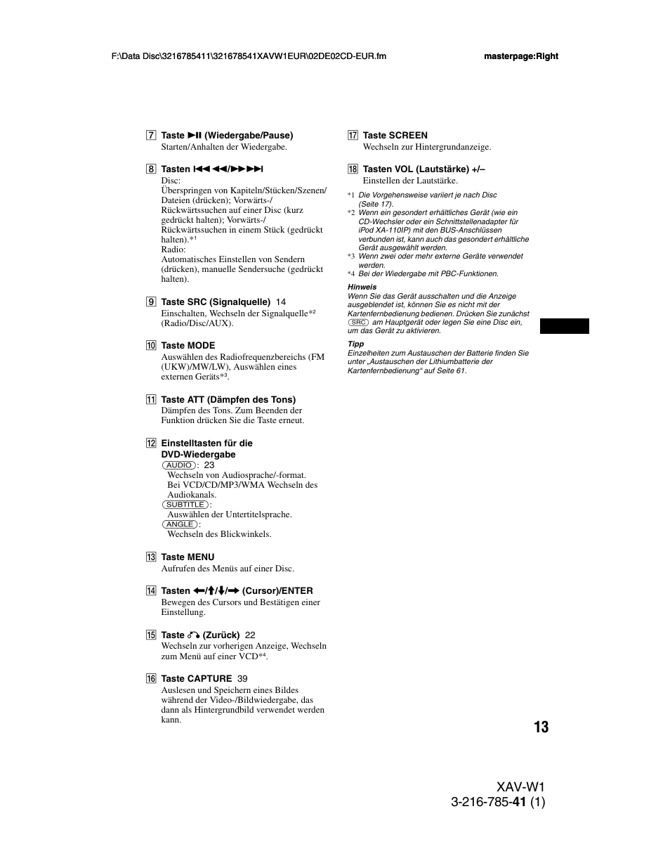Sony XAV-W1 User Manual | Page 77 / 344