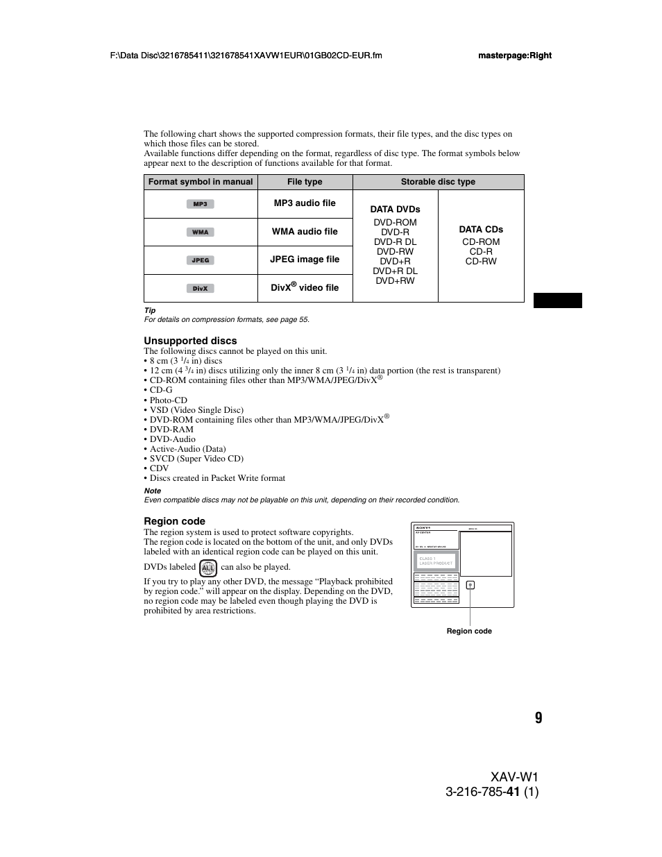 Sony XAV-W1 User Manual | Page 9 / 344