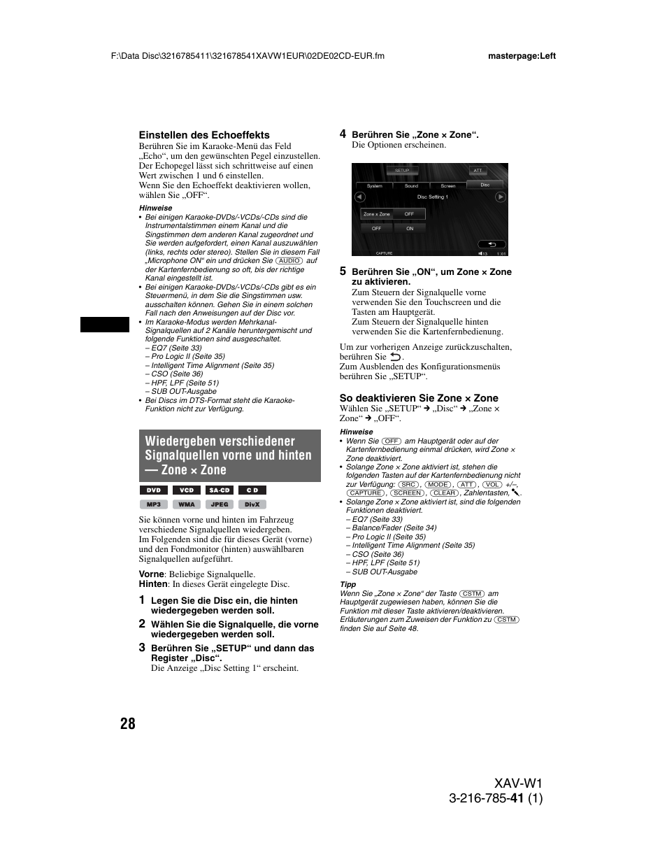 Seite 28 | Sony XAV-W1 User Manual | Page 92 / 344