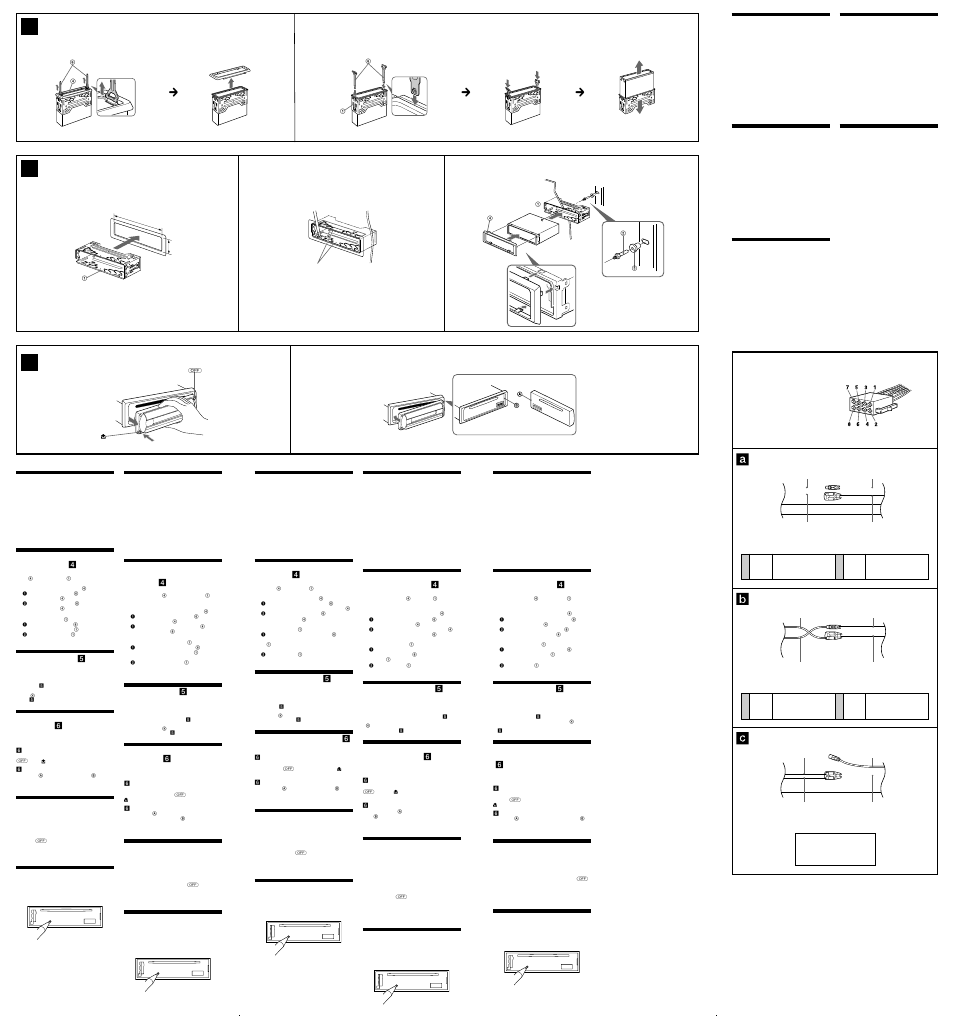 52 3 6 a b, Op en/e jec t | Sony CDX-R3000 User Manual | Page 2 / 2