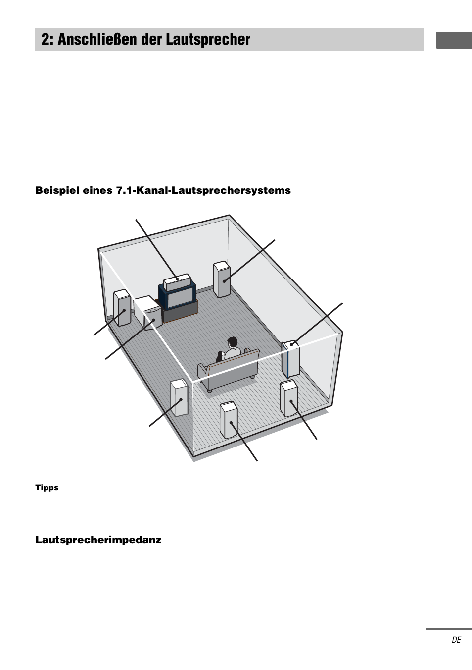 Anschließen der lautsprecher | Sony TA-DA9000ES User Manual | Page 13 / 188