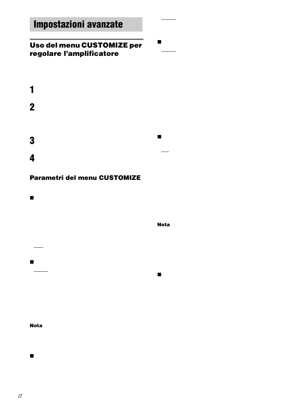 Impostazioni avanzate | Sony TA-DA9000ES User Manual | Page 164 / 188