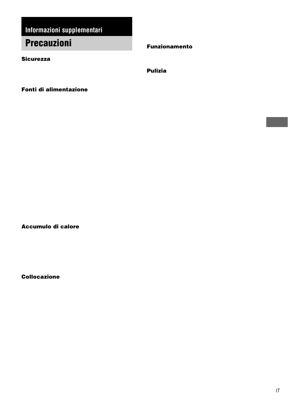 Informazioni supplementari, Precauzioni | Sony TA-DA9000ES User Manual | Page 179 / 188