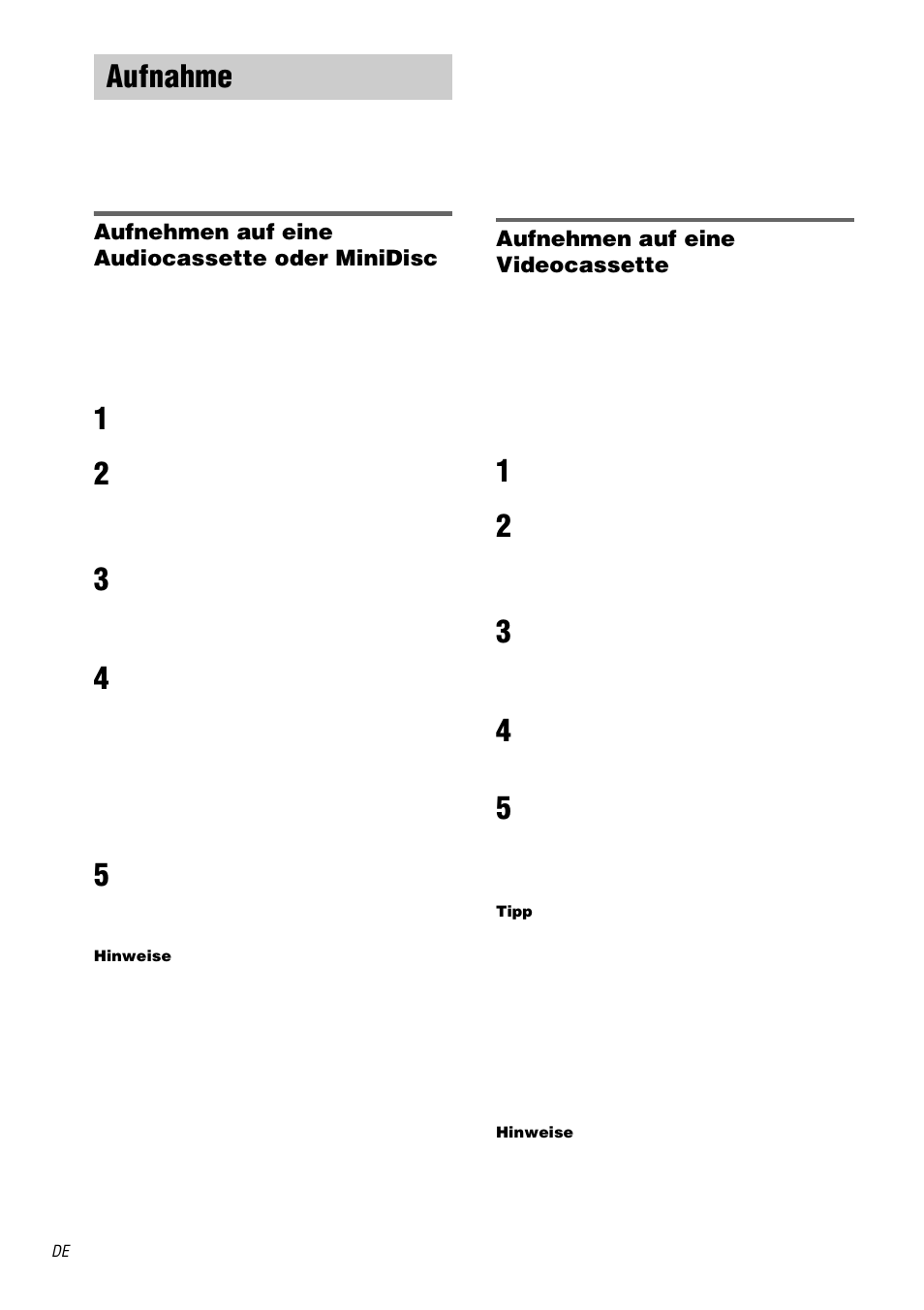 Aufnahme | Sony TA-DA9000ES User Manual | Page 50 / 188