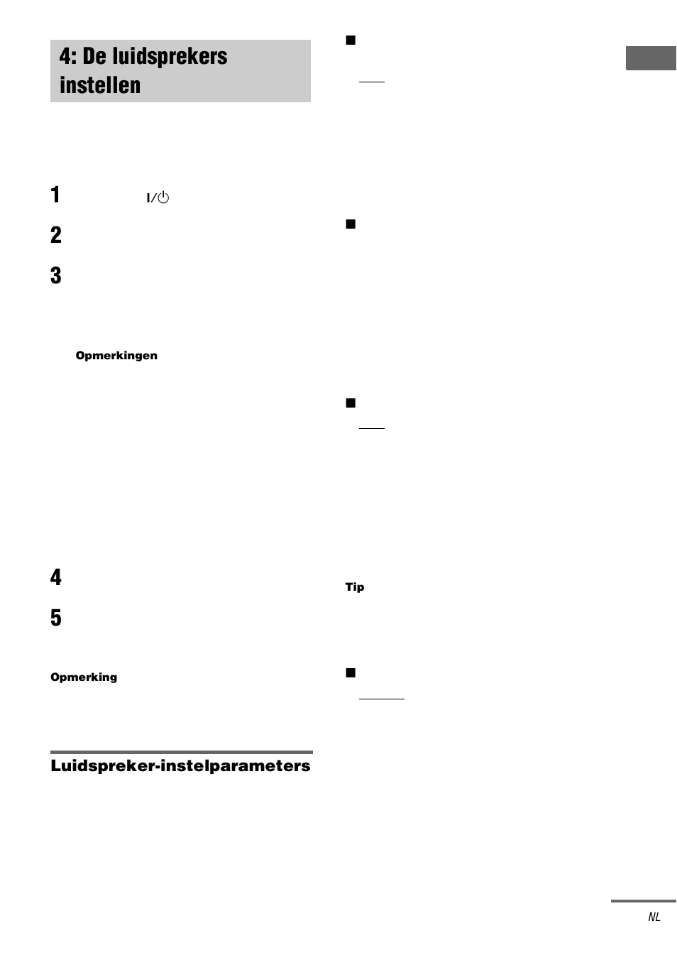 De luidsprekers instellen | Sony TA-DA9000ES User Manual | Page 81 / 188