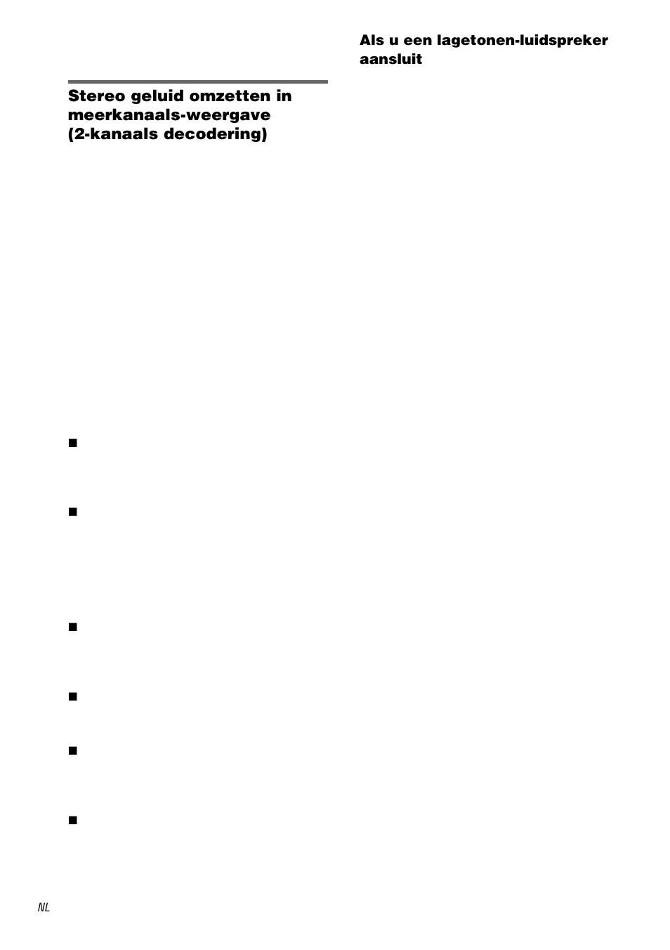 Als u een lagetonen-luidspreker aansluit | Sony TA-DA9000ES User Manual | Page 92 / 188