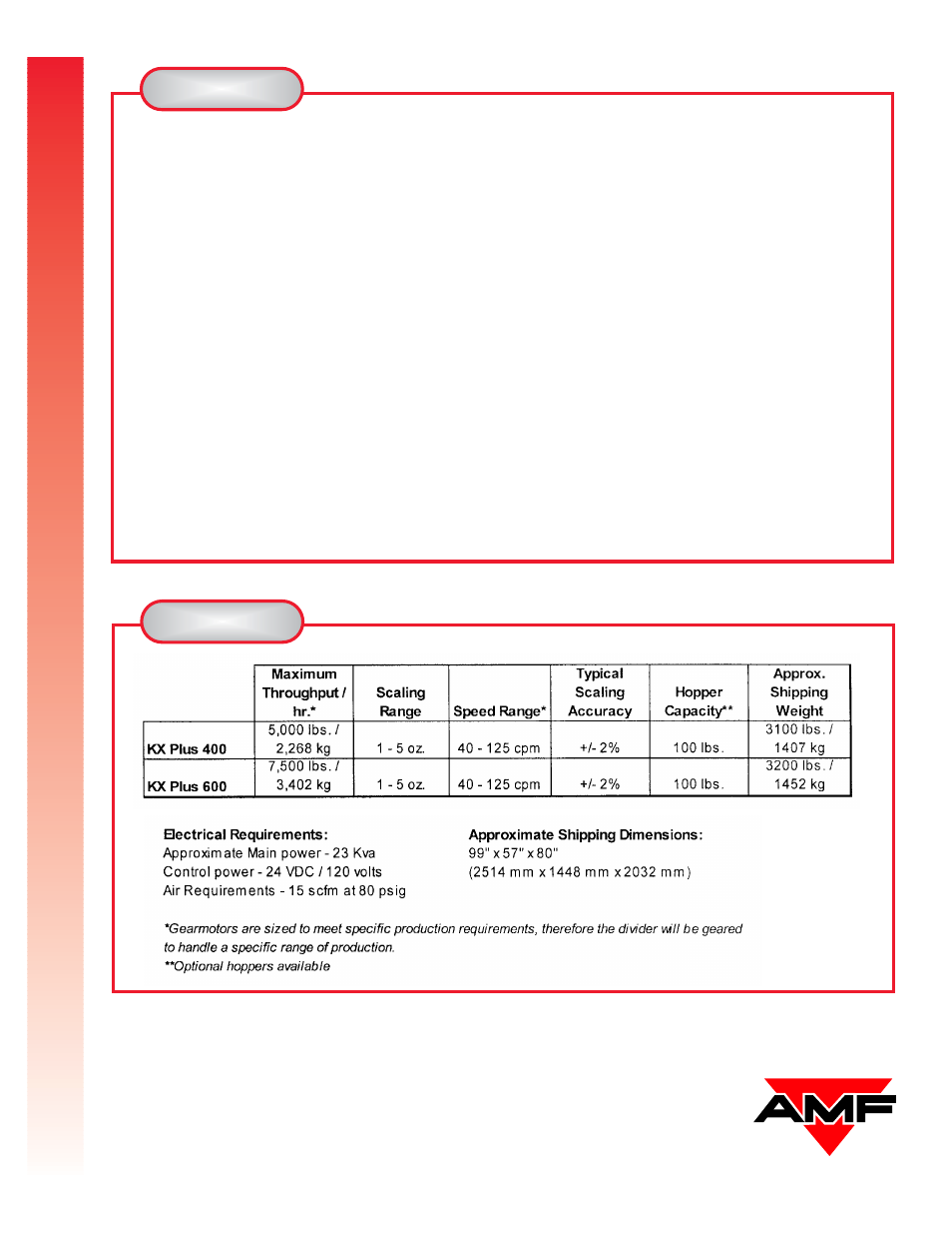 Kx plus bun divider | AMF KX PLUS User Manual | Page 3 / 4