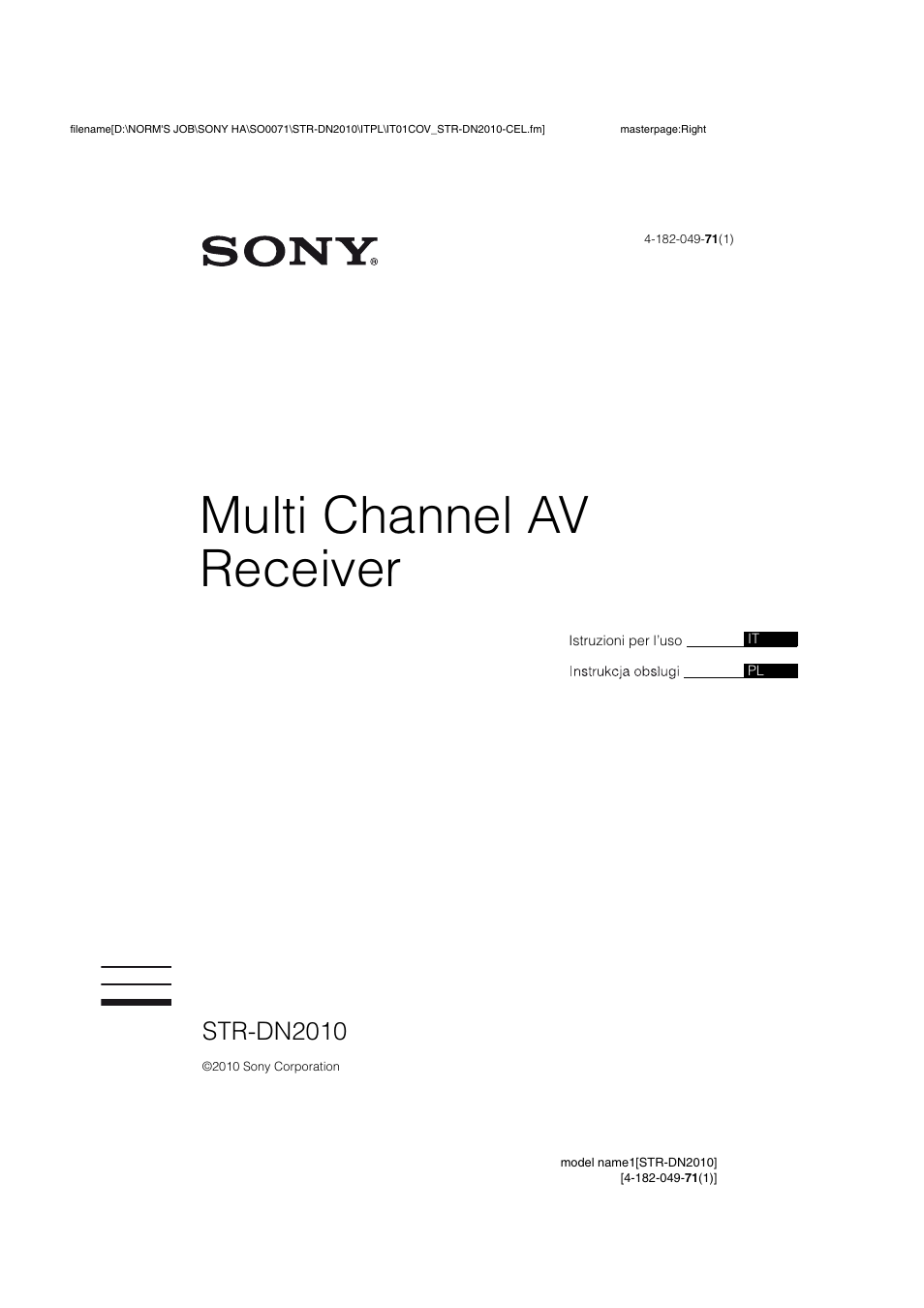 Sony STR-DN2010 User Manual | 328 pages