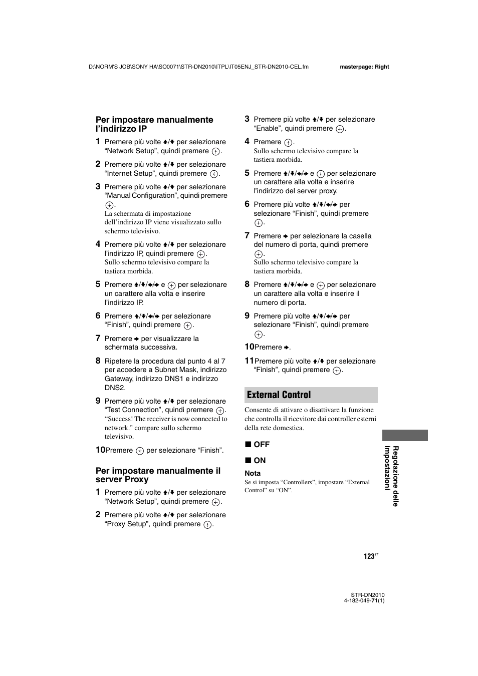 External control | Sony STR-DN2010 User Manual | Page 123 / 328