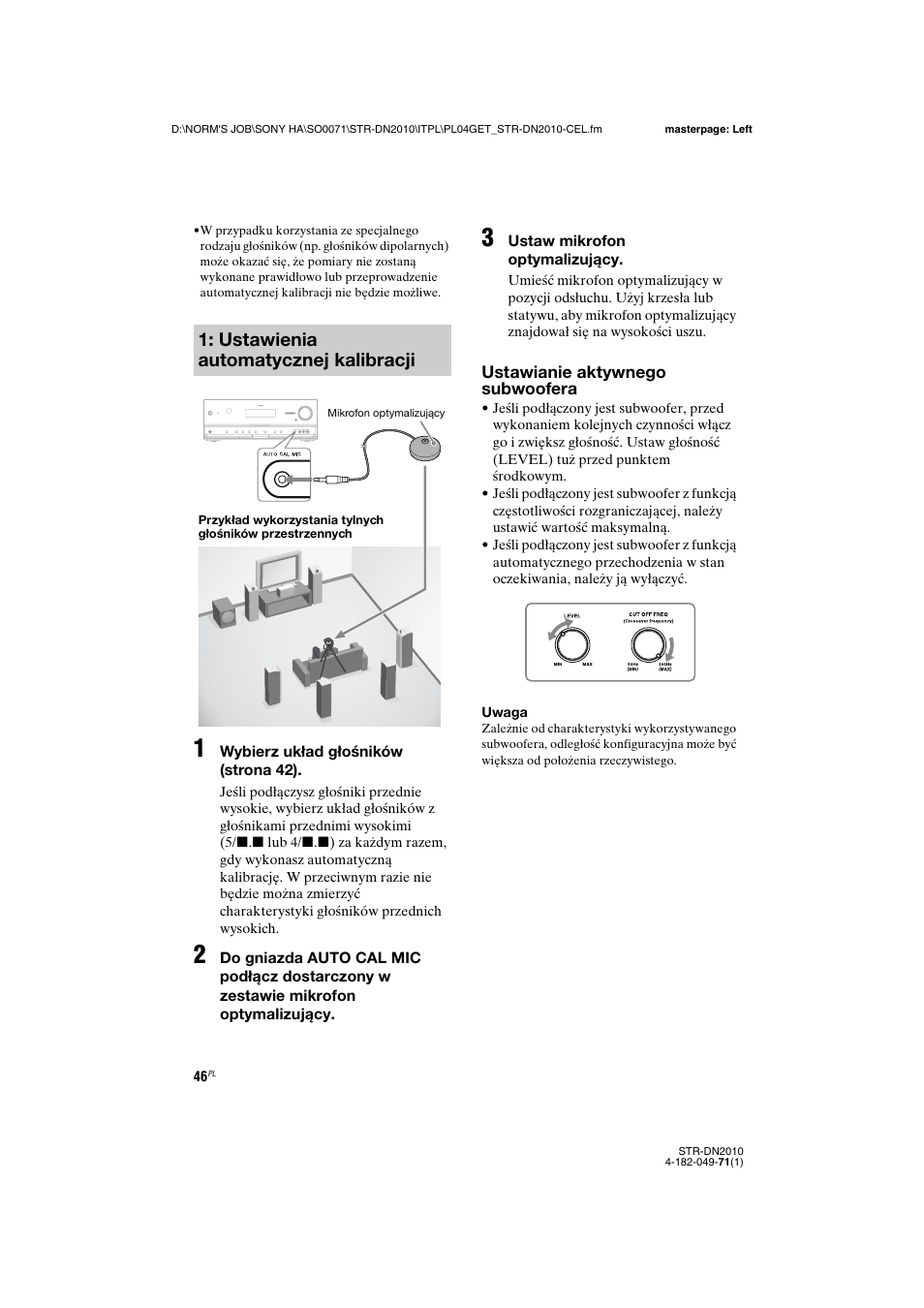 Ustawienia automatycznej kalibracji | Sony STR-DN2010 User Manual | Page 204 / 328