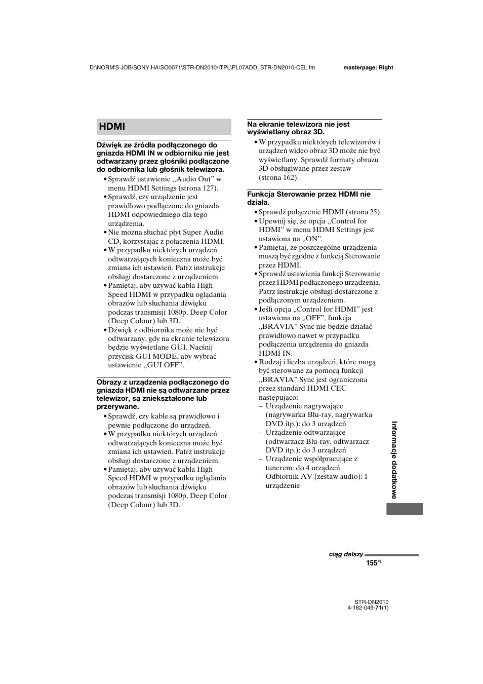 Hdmi | Sony STR-DN2010 User Manual | Page 313 / 328